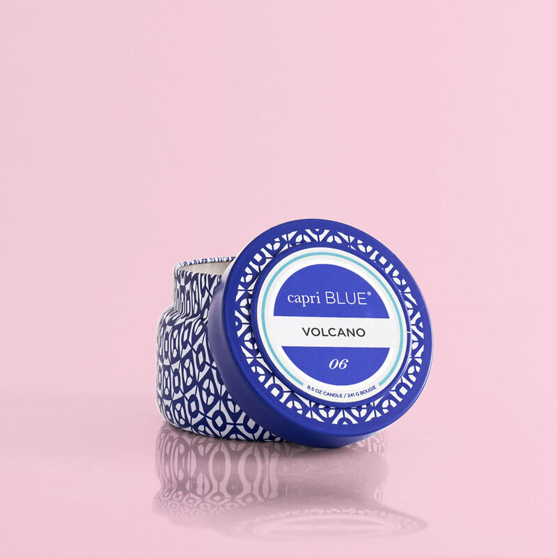 Travel Tin Volcano Candle - Blue