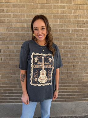 Country Music Oversized Graphic Tee