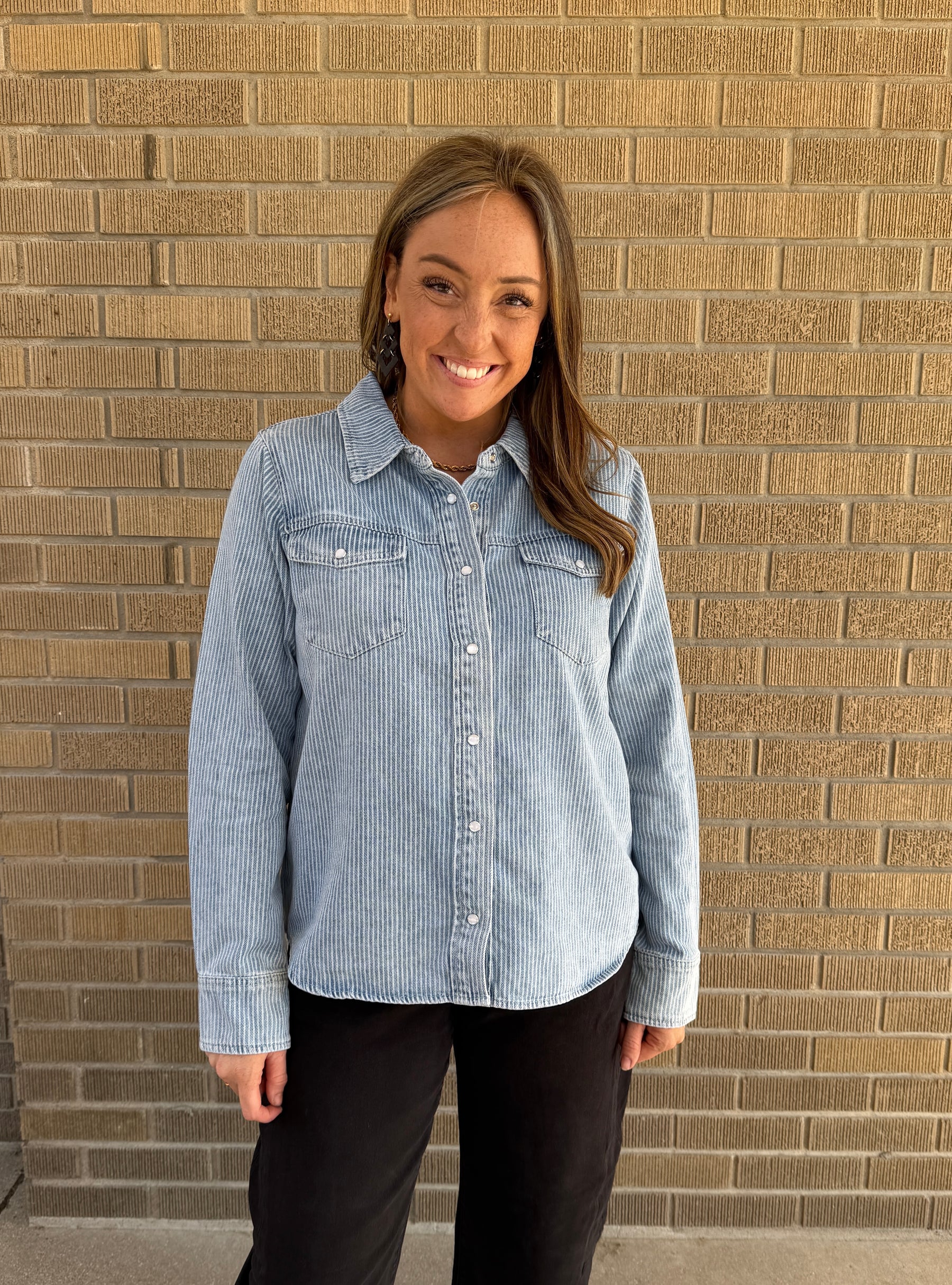 Pippin Jacket - Denim Stripe