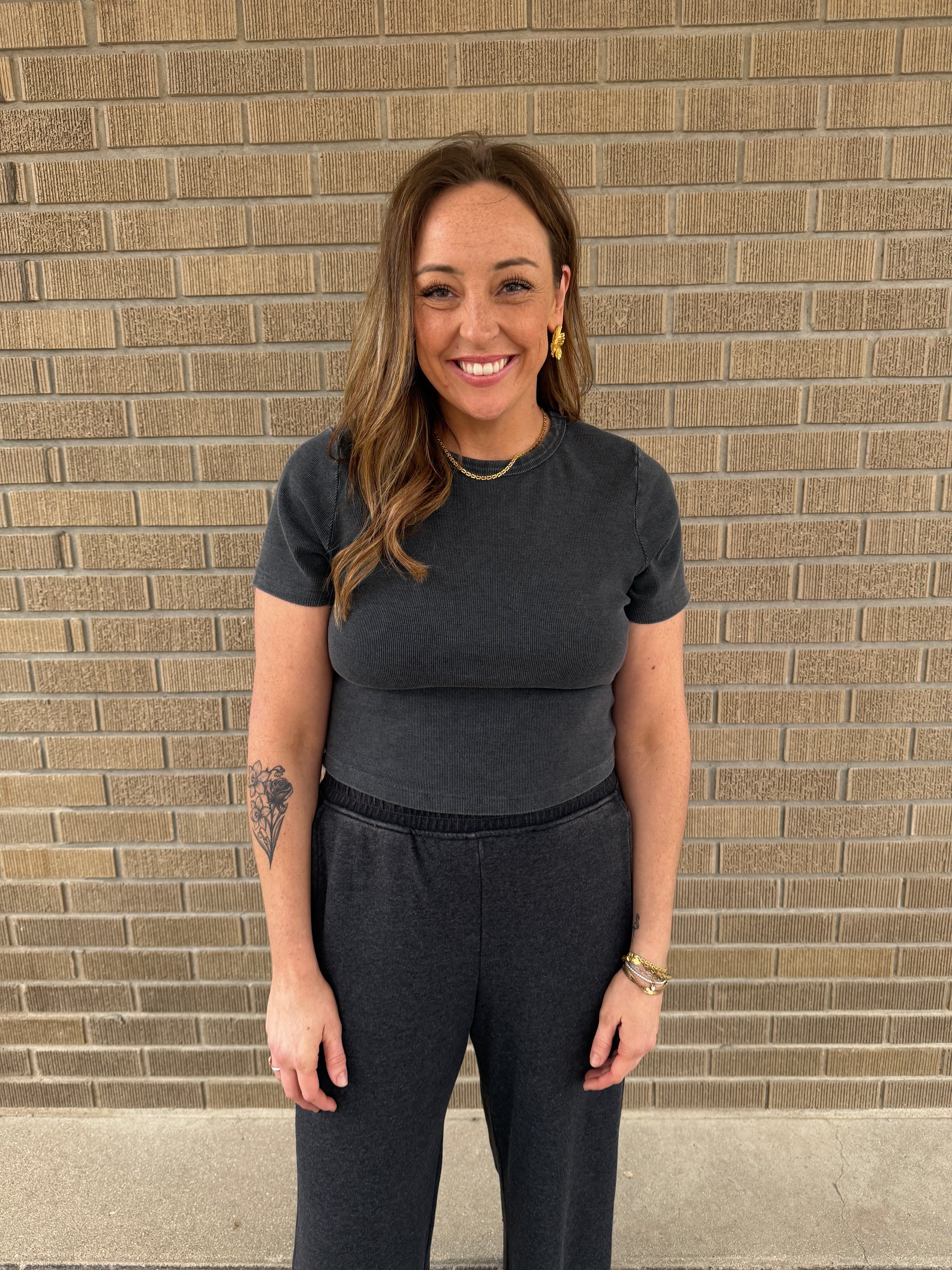 Lil Ribbed Tee - Black