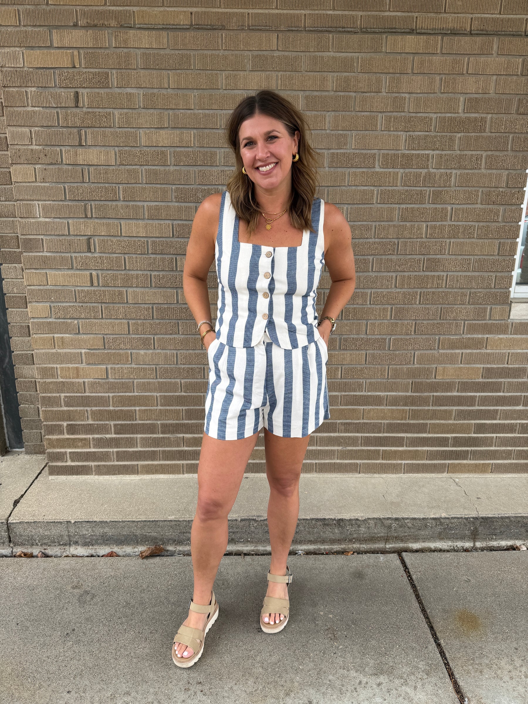 Linen Stripe Tank