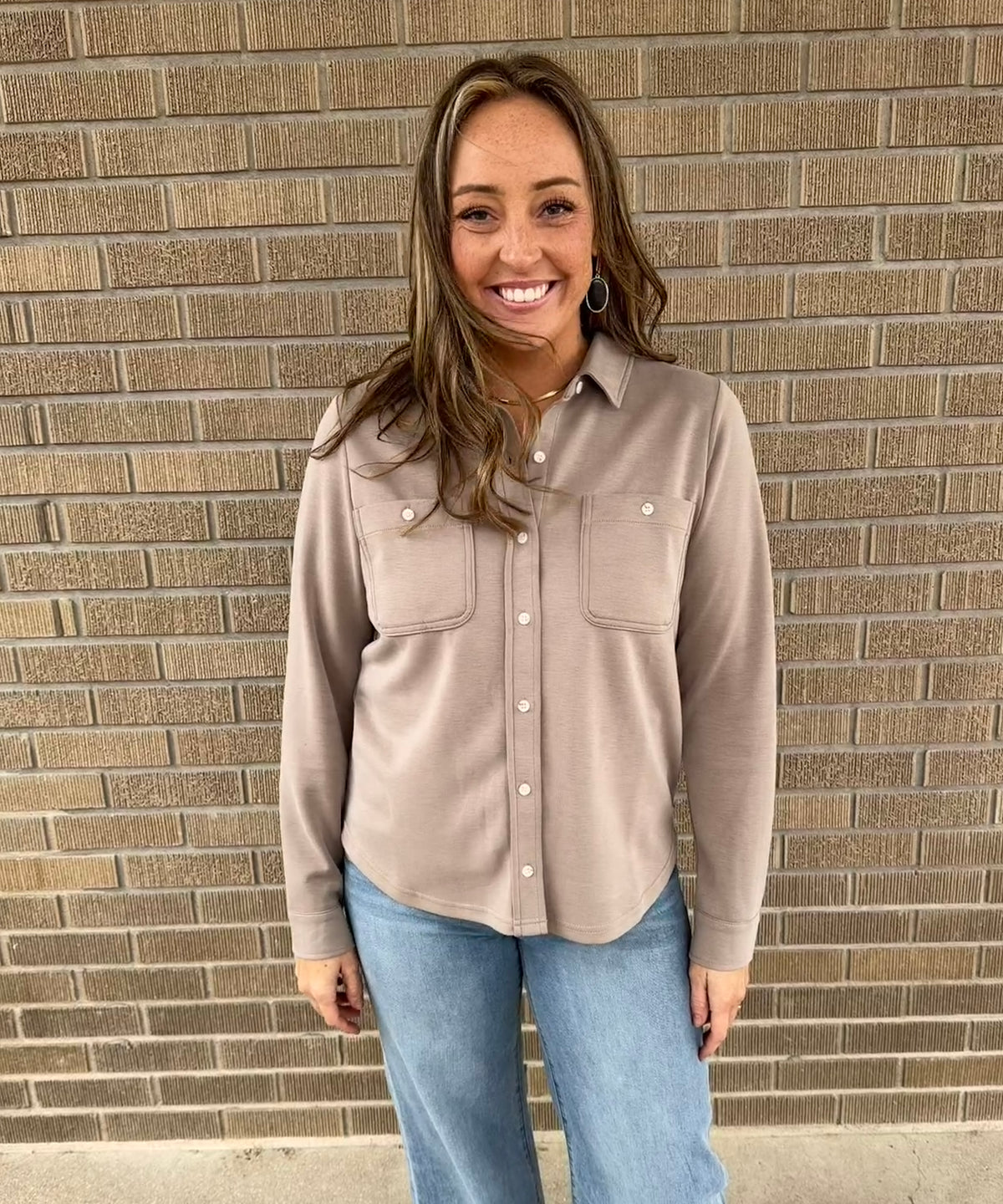 Mildred Shirt - Taupe