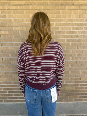 Merlot Stripe Henley