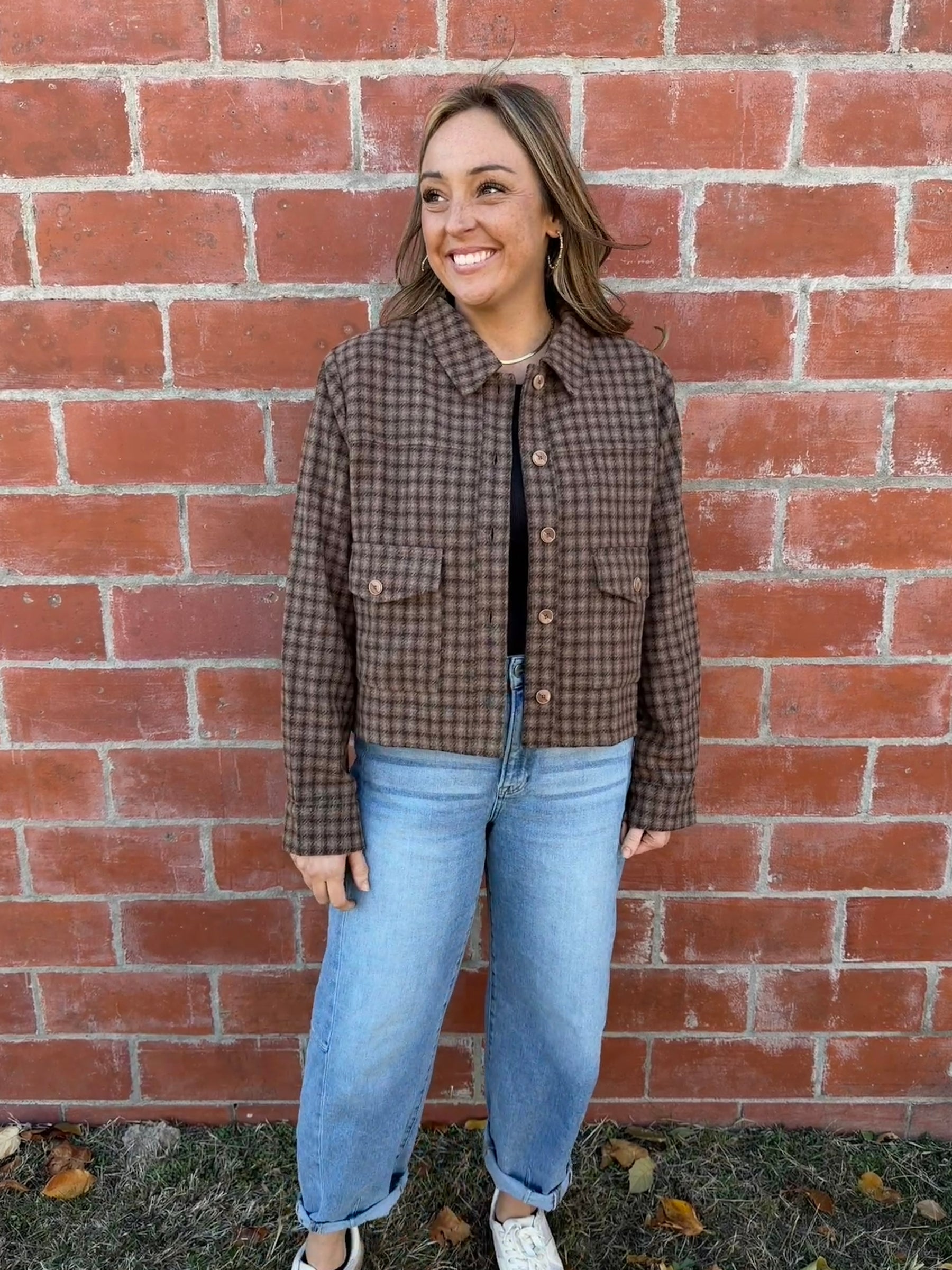Plaid Crop Jacket