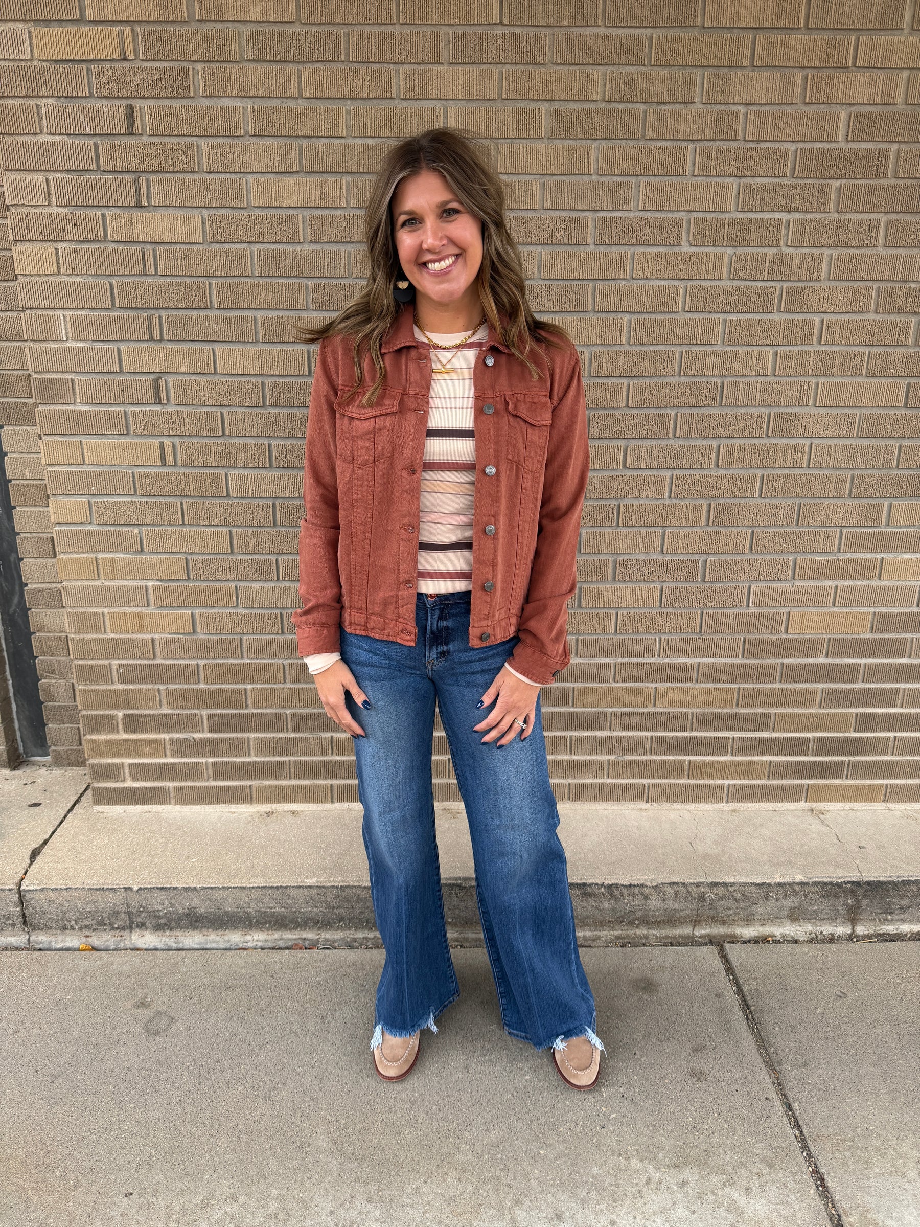 Stacy Top - Autumn Stripe