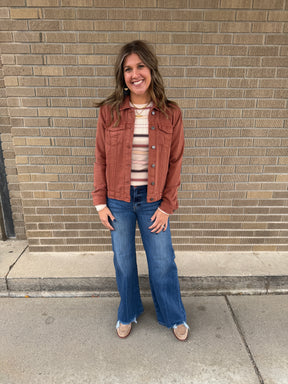 Stacy Top - Autumn Stripe