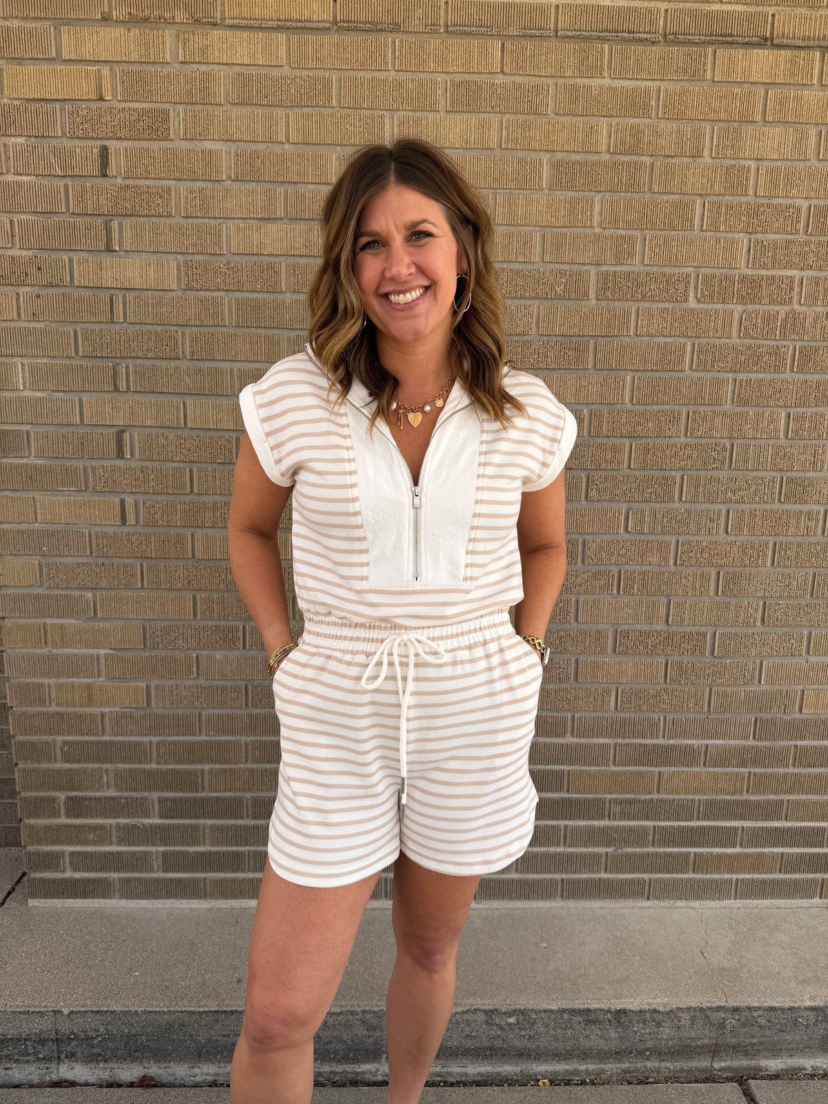 Neutral Girly Romper