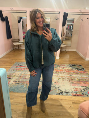 Fireside Quilted Jacket - Teal