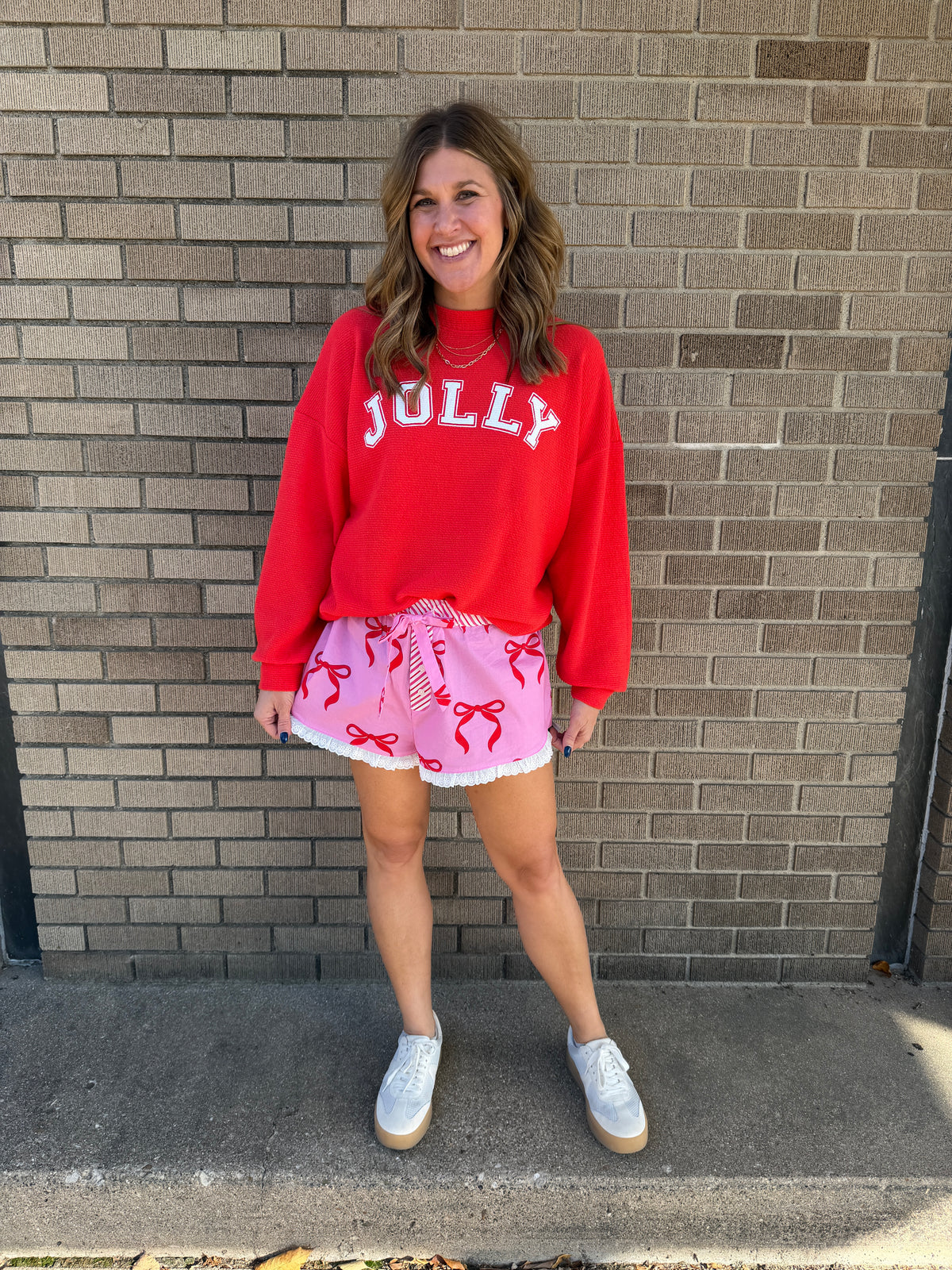 Cloudy Knit Jolly Graphic Top