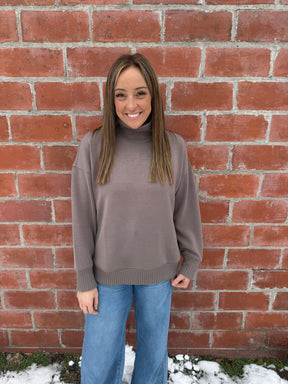 Mock Modal Pullover - Mocha