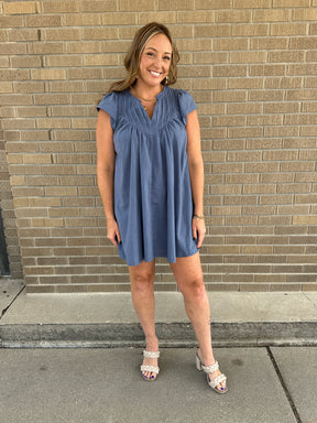 All In The Details Blue Dress
