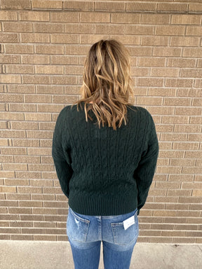 Hunter Green Cable Sweater