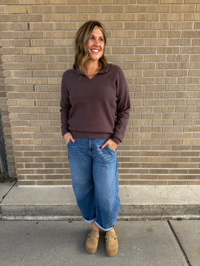 Mocha Textured Top
