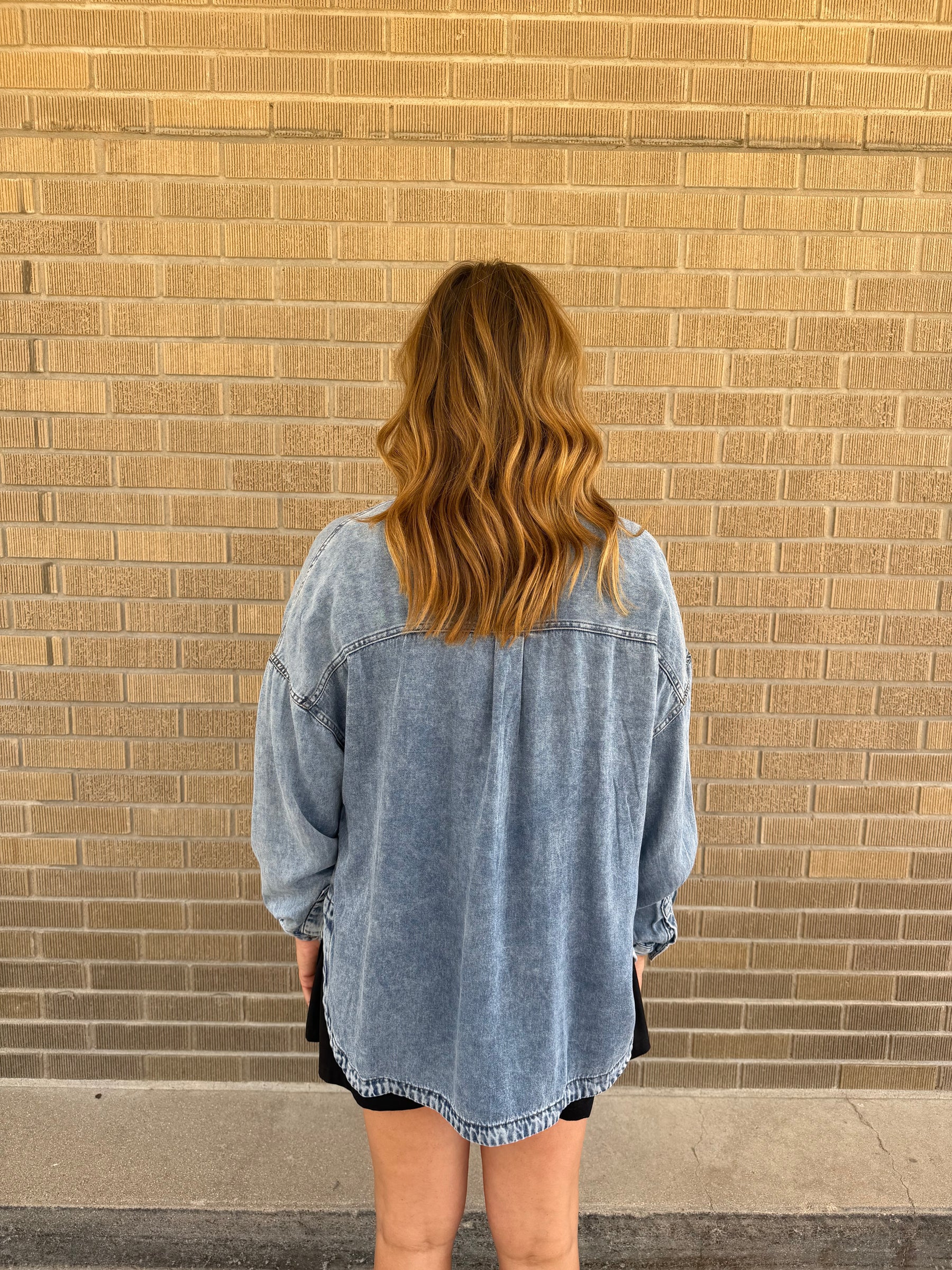 Washed Denim Shacket