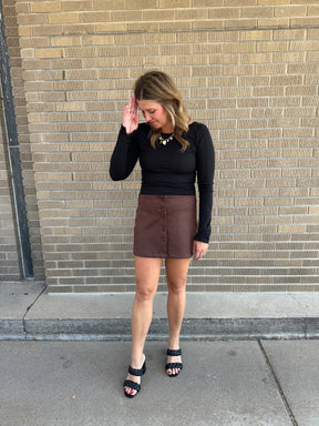 Peep The Back Black Top