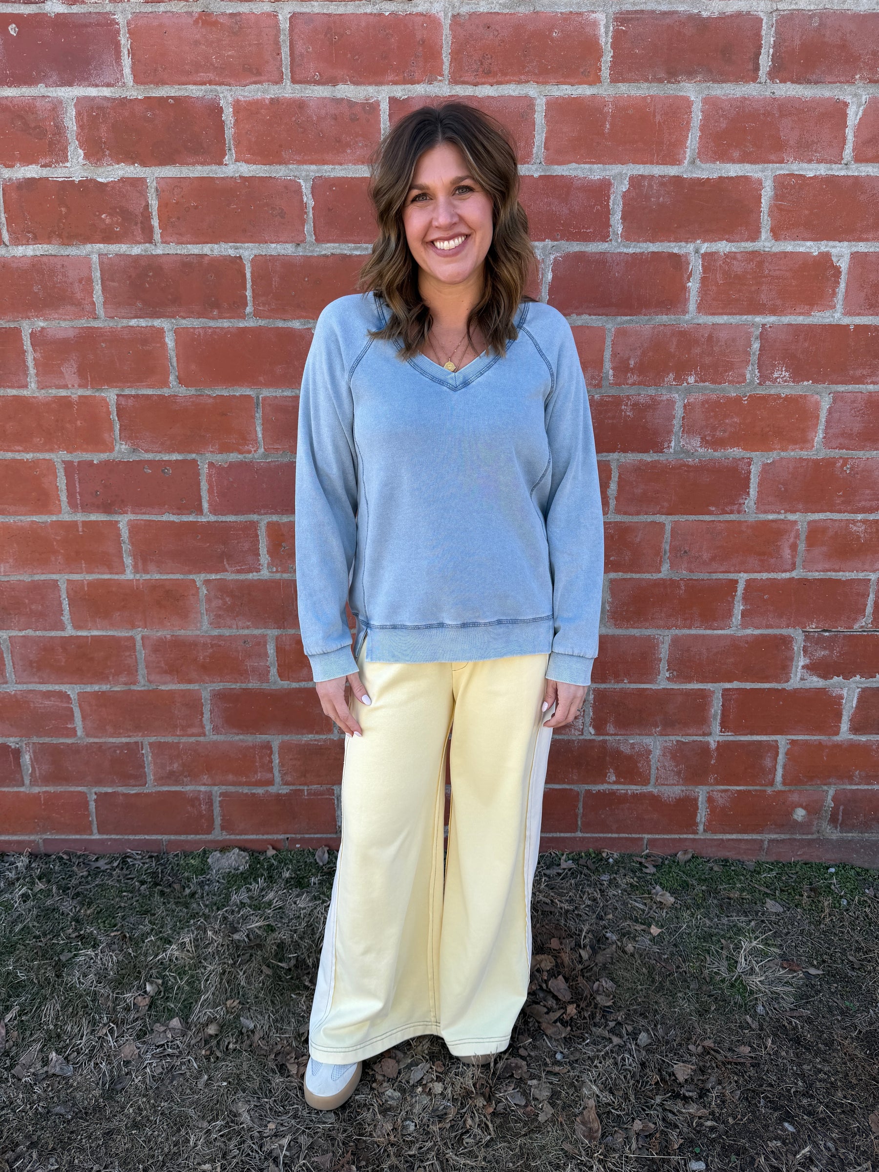 Lemon Cream & Blue Dreams Pants