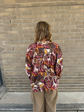 Gem Tones Floral Blouse