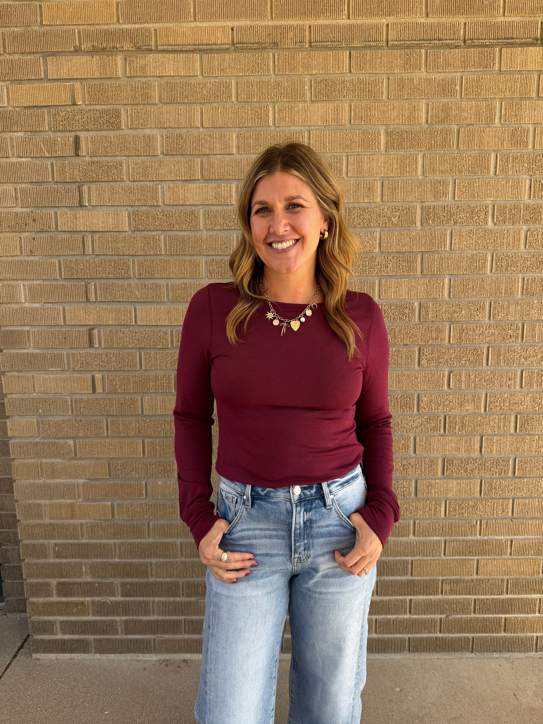 Stacy Top - Deep Maroon