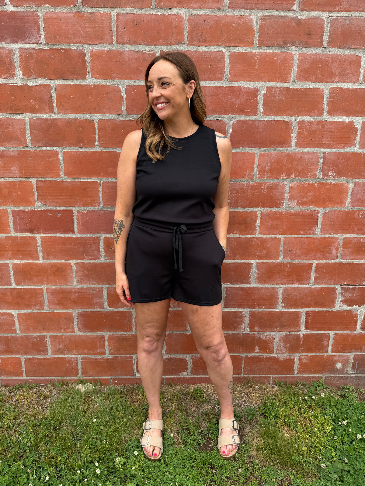 Out and About Romper - Black