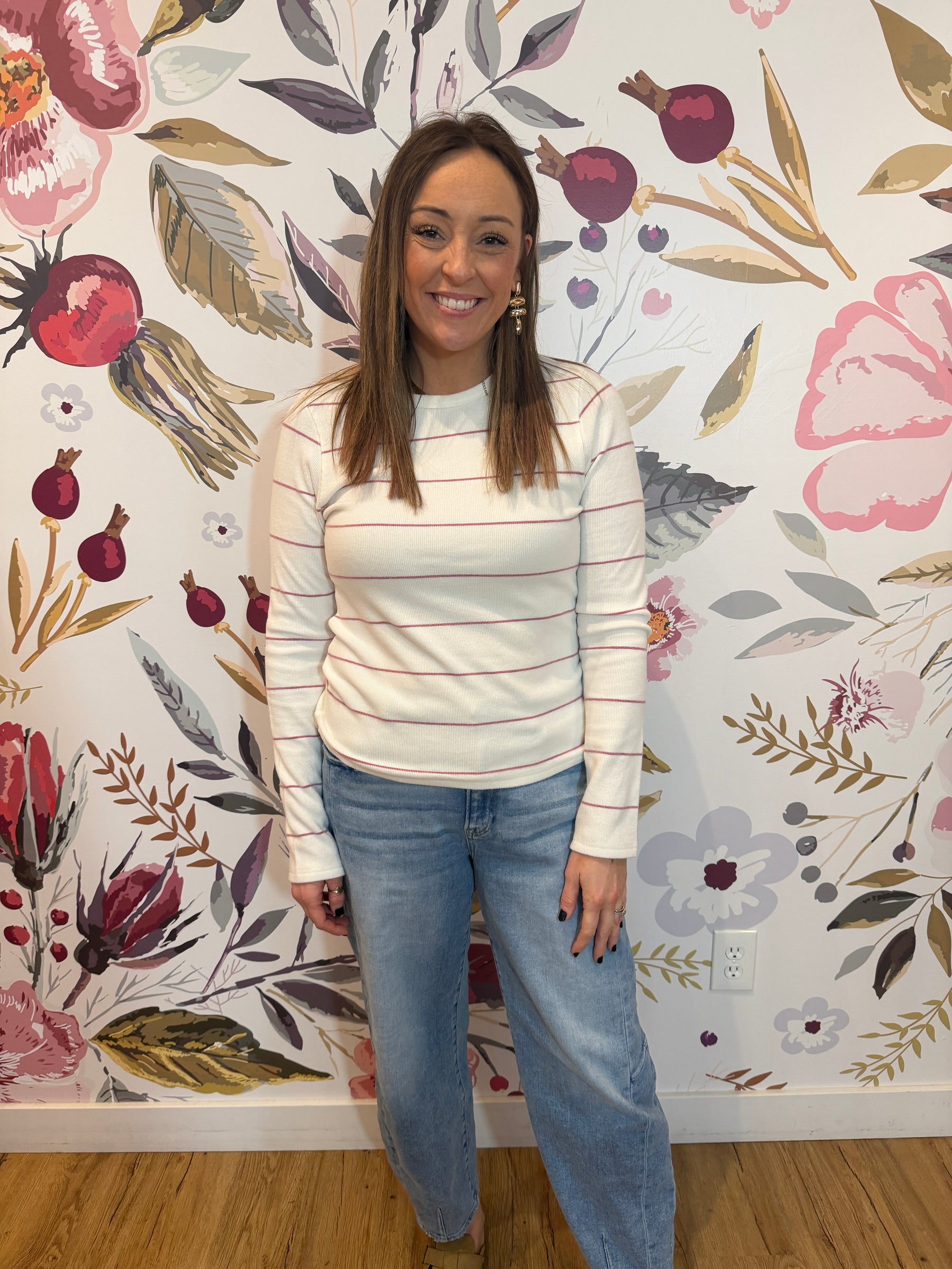 Alder Top - Ivory Rose