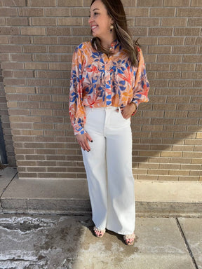 Just Be Happy Floral Top