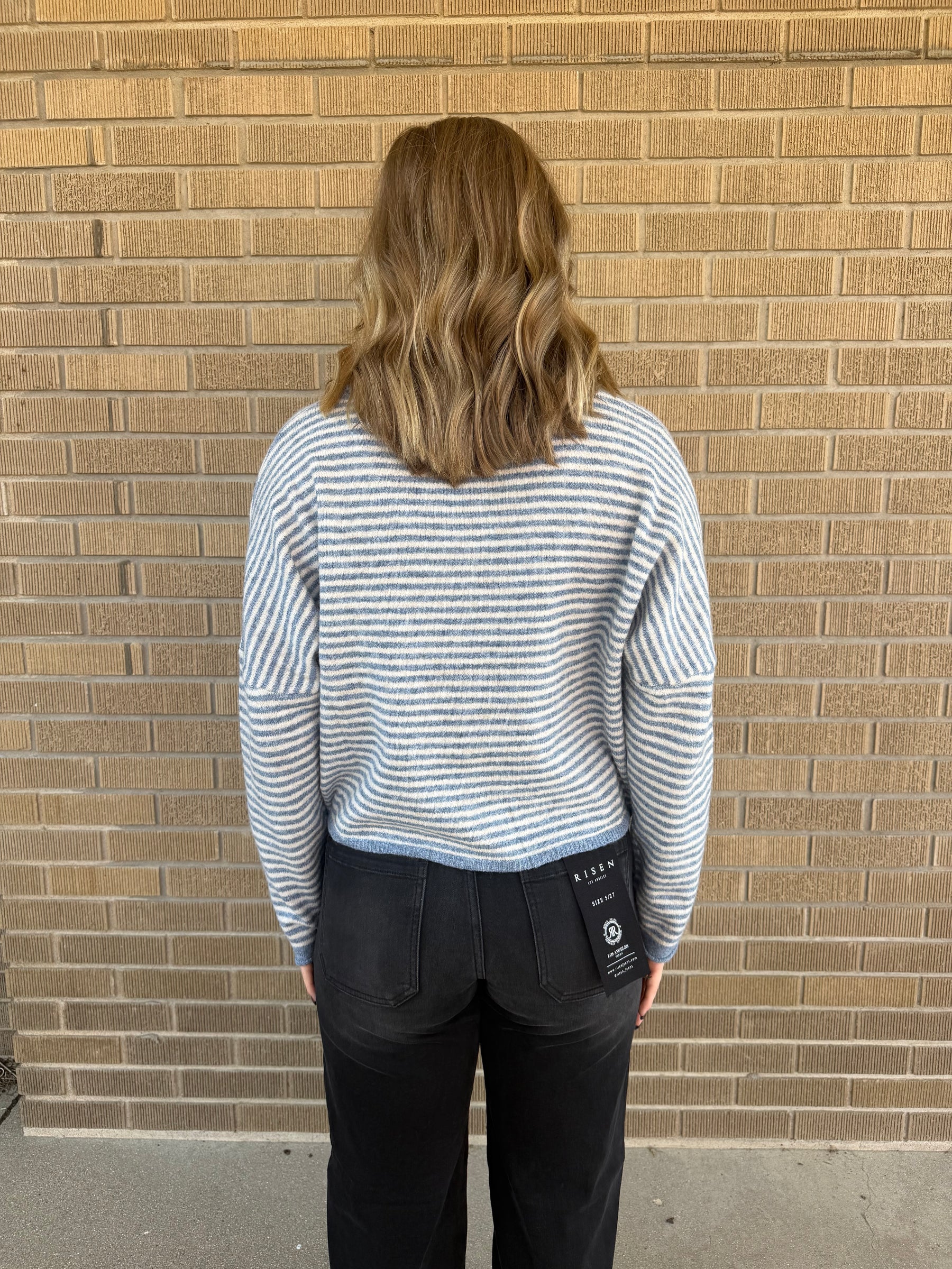 Daydreamer Blue-Striped Cardi