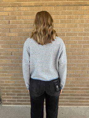 Daydreamer Blue-Striped Cardi