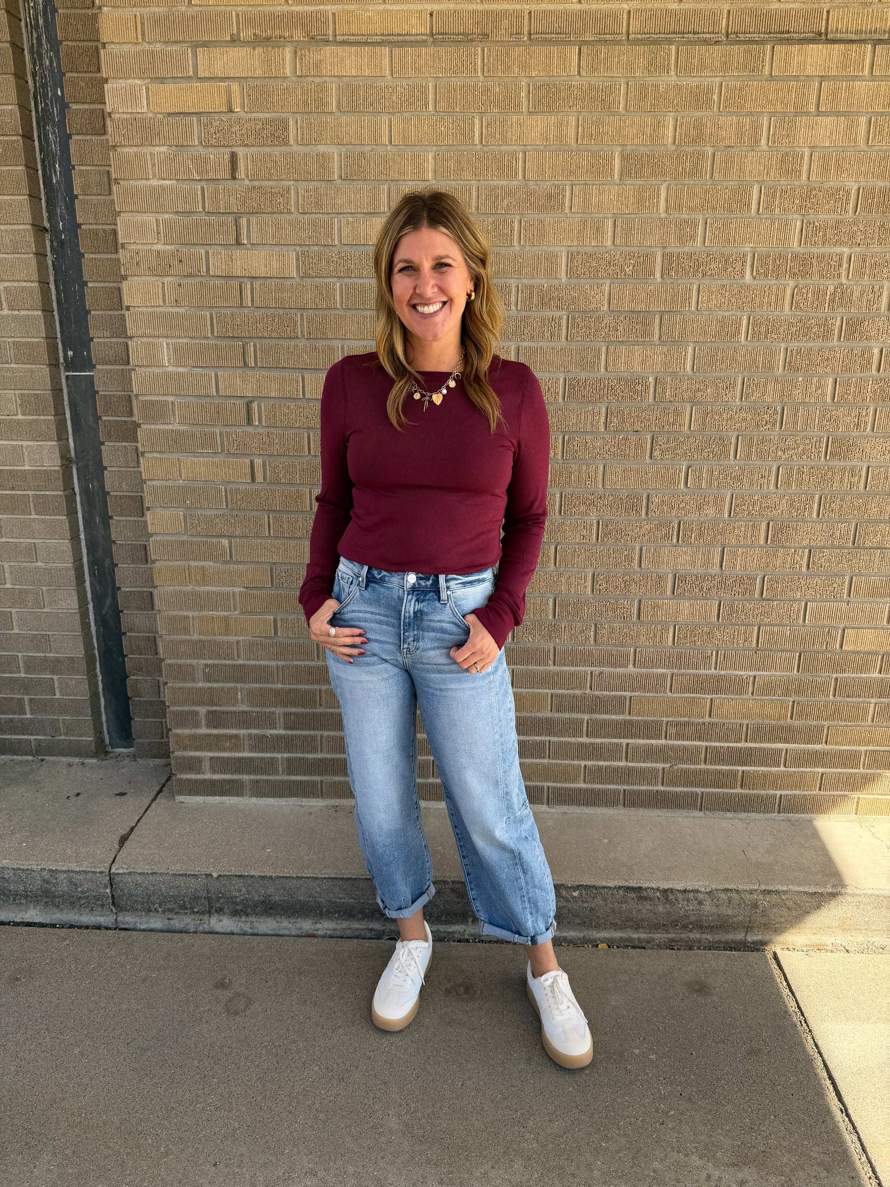 Stacy Top - Deep Maroon