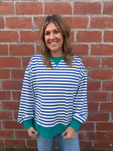 Blue/Green Stripe Pullover