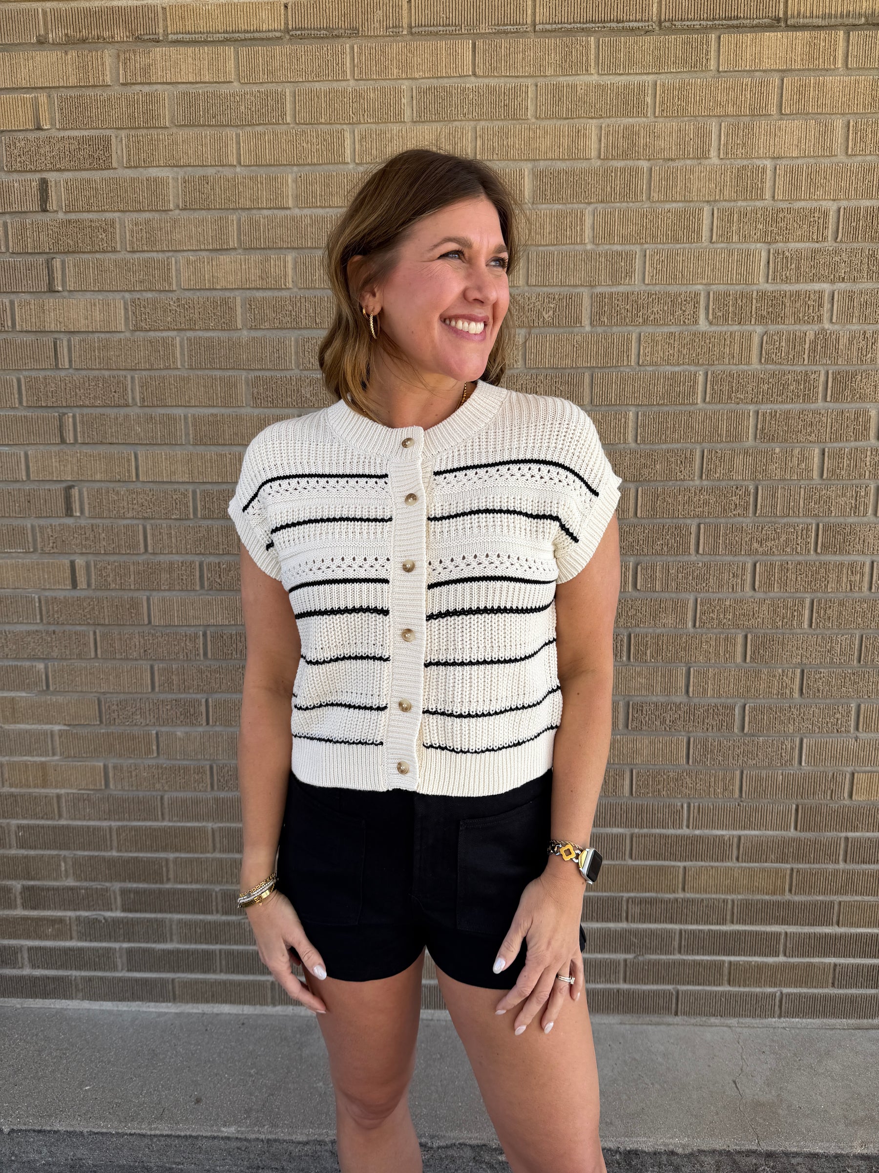 Easy Peasy Cream Sweater Top
