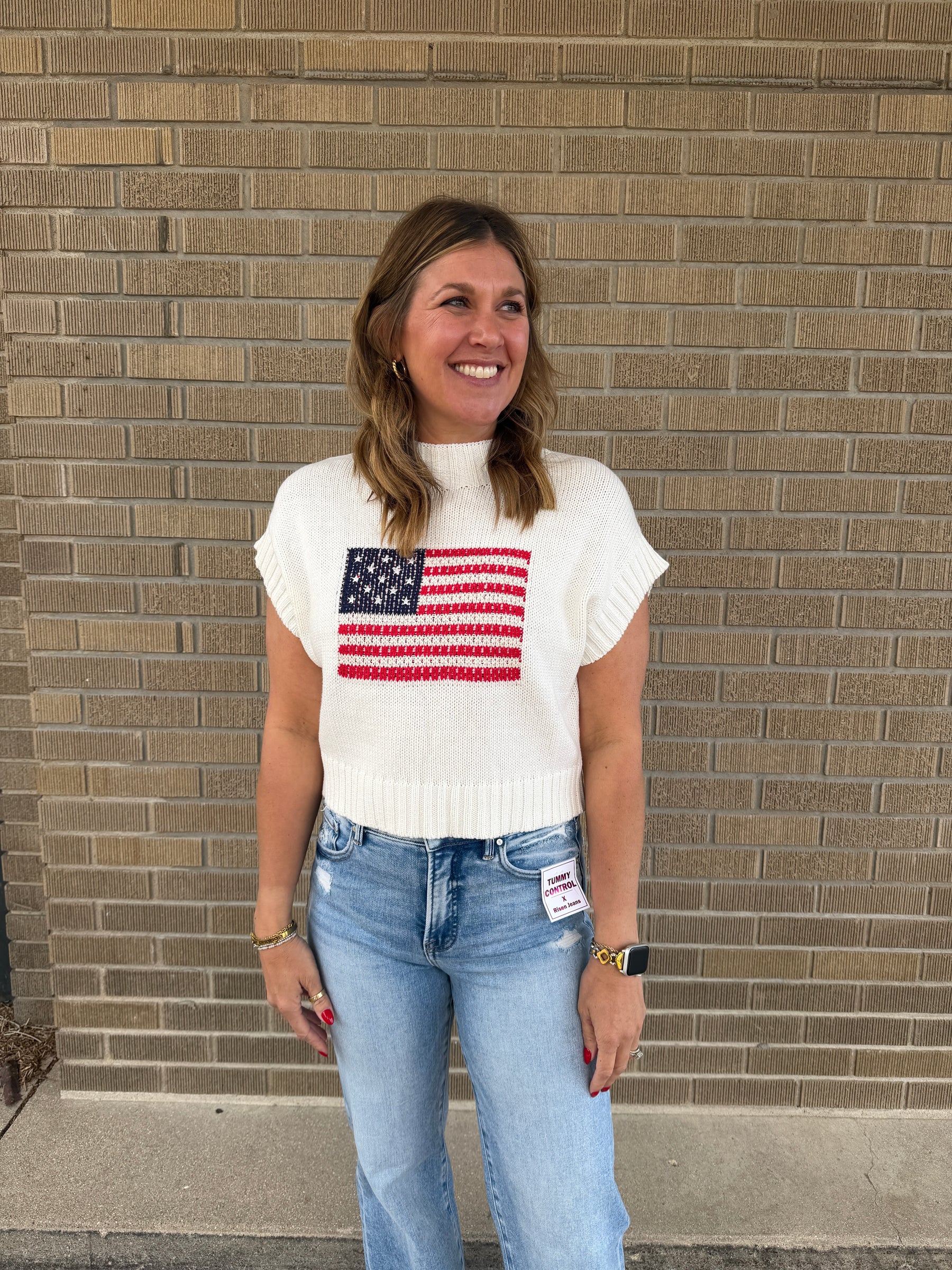 American Flag Sweater