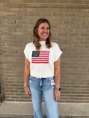 American Flag Sweater
