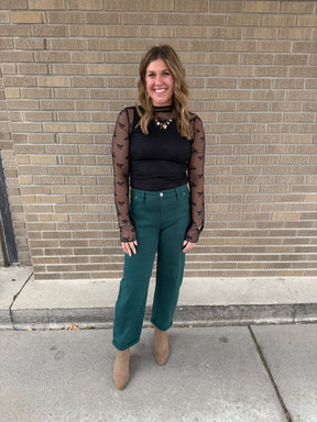 Black Bows Lace Layering Top