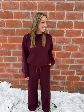 A Touch of Satin Top - Dark Cherry