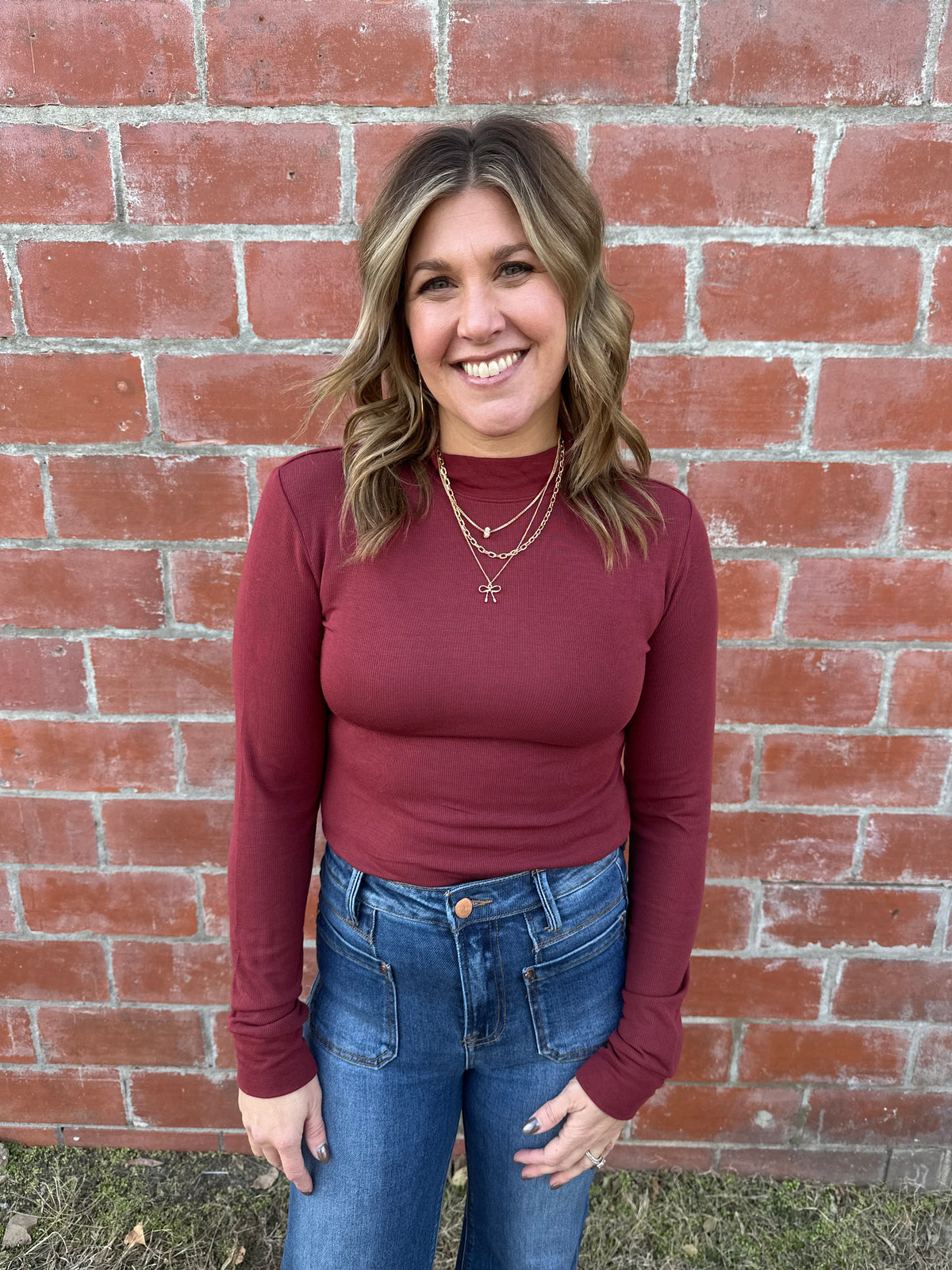 Liz Top - New Maroon