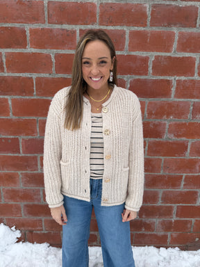 Showstopper Gold Button Cardigan