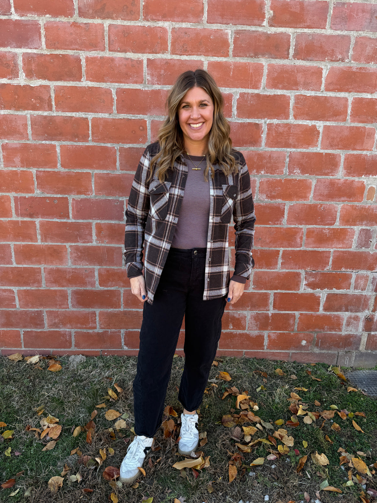 Stacy Top - Coffee & Ivory