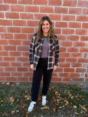 Stacy Top - Coffee & Ivory