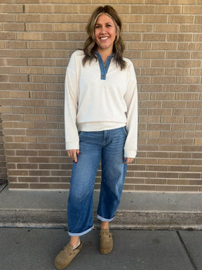 Crest Pullover - Heather Oatmeal