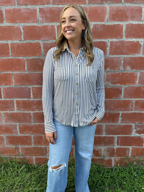 Buttery Soft Button Down - Charcoal