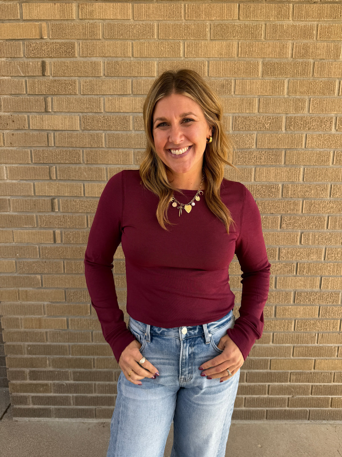 Stacy Top - Deep Maroon