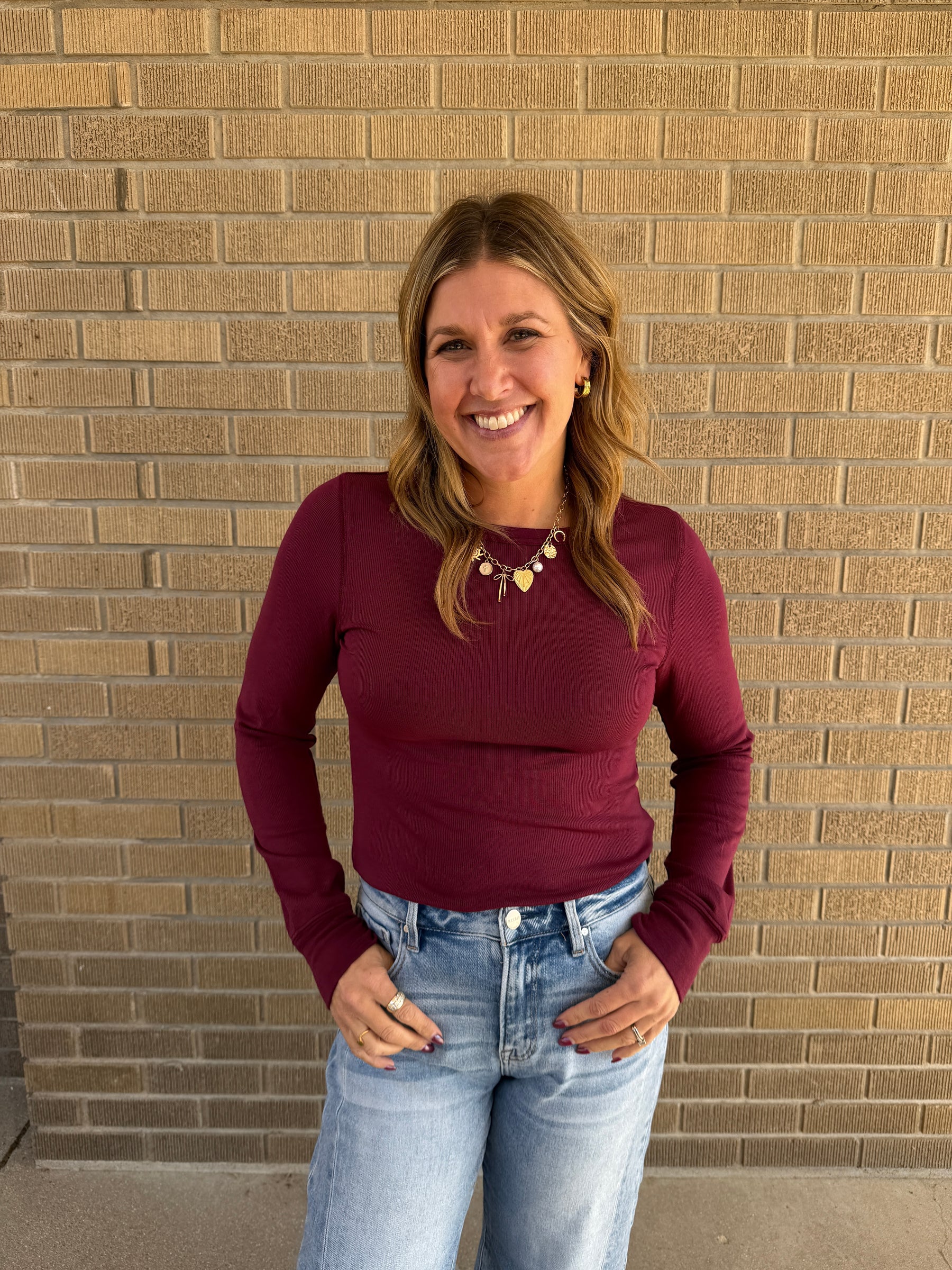 Stacy Top - Deep Maroon