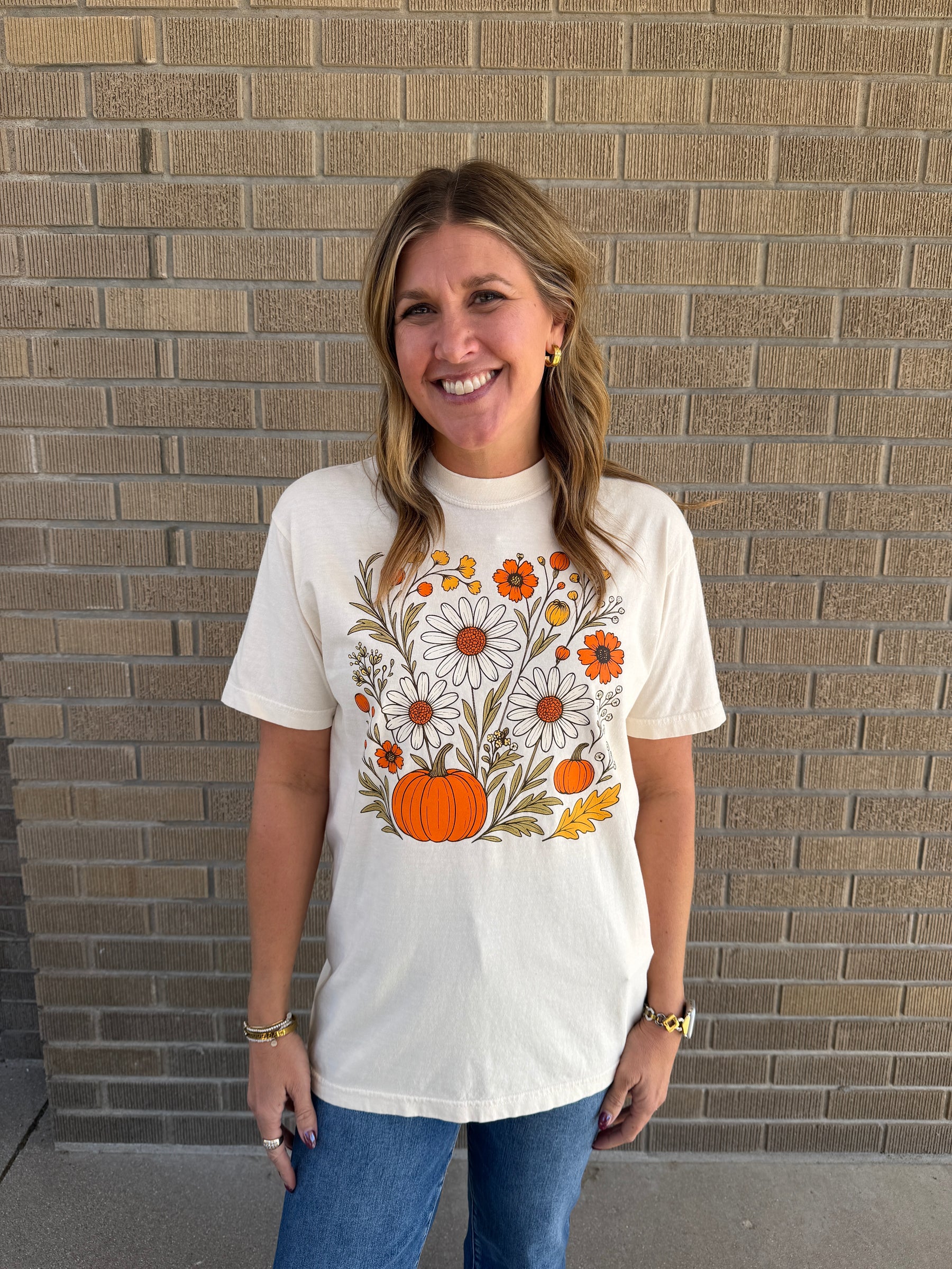 Fall Floral Graphic Tee