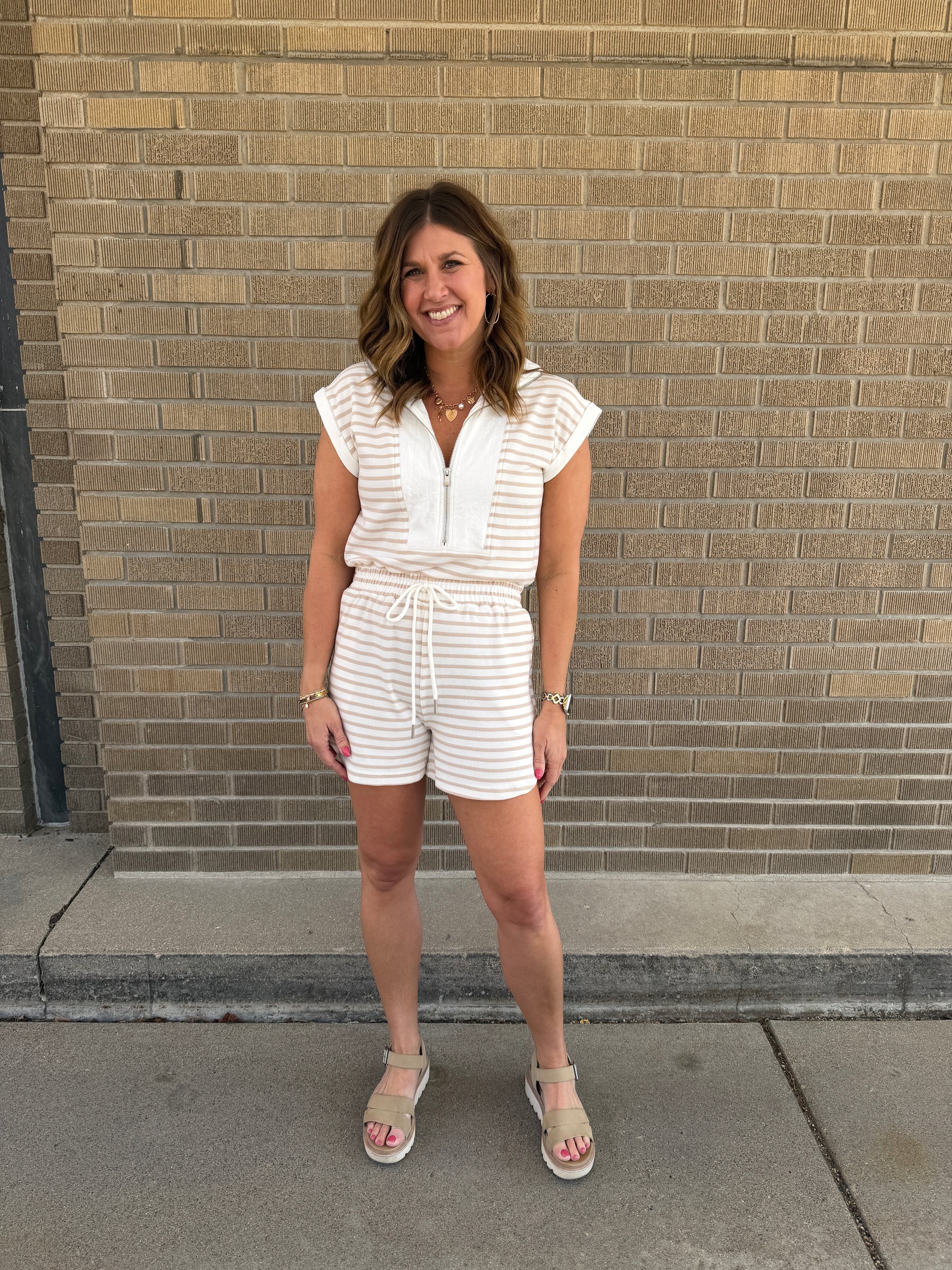 Neutral Girly Romper