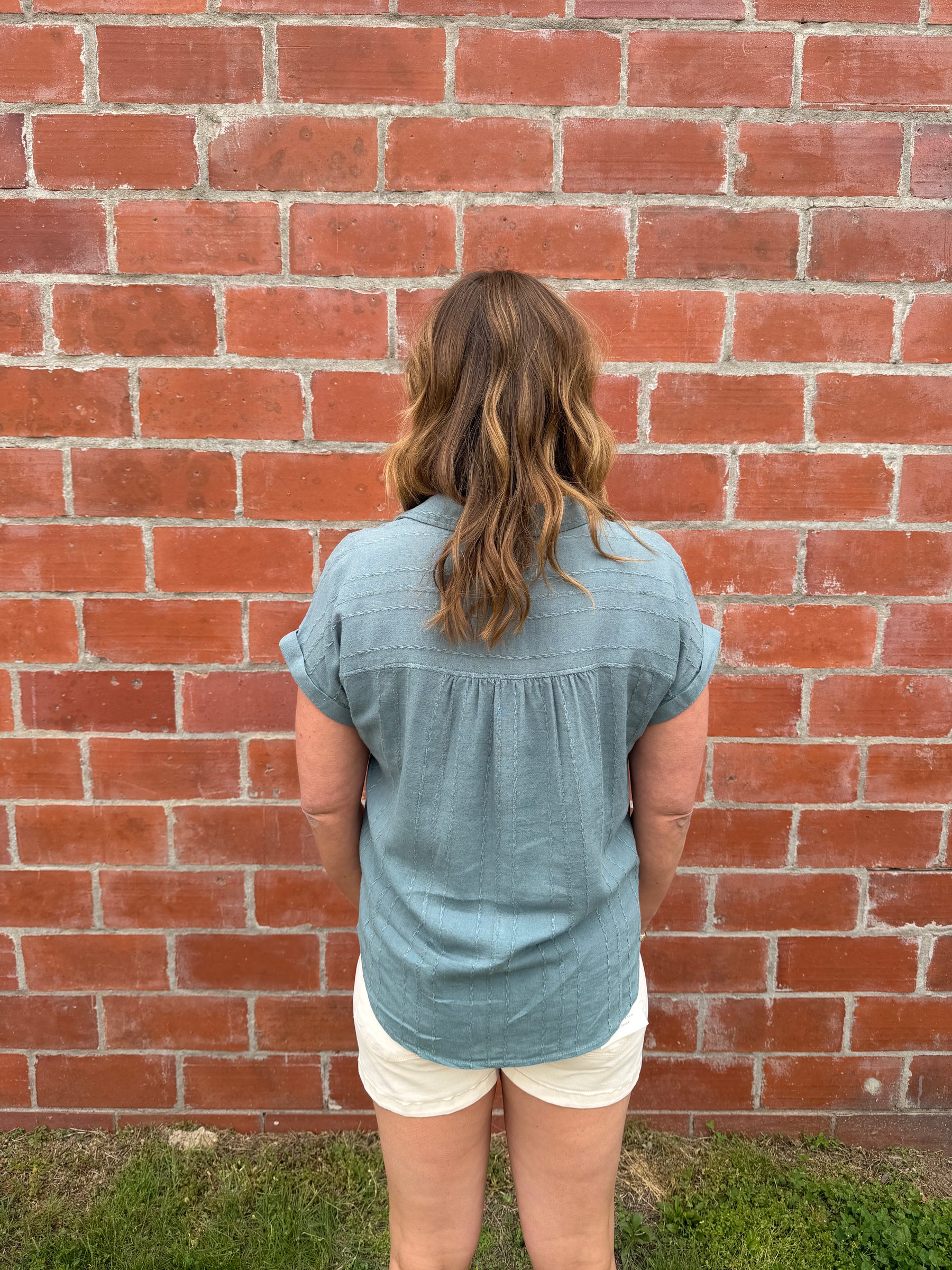 Benny Shirt - Aqua Steel