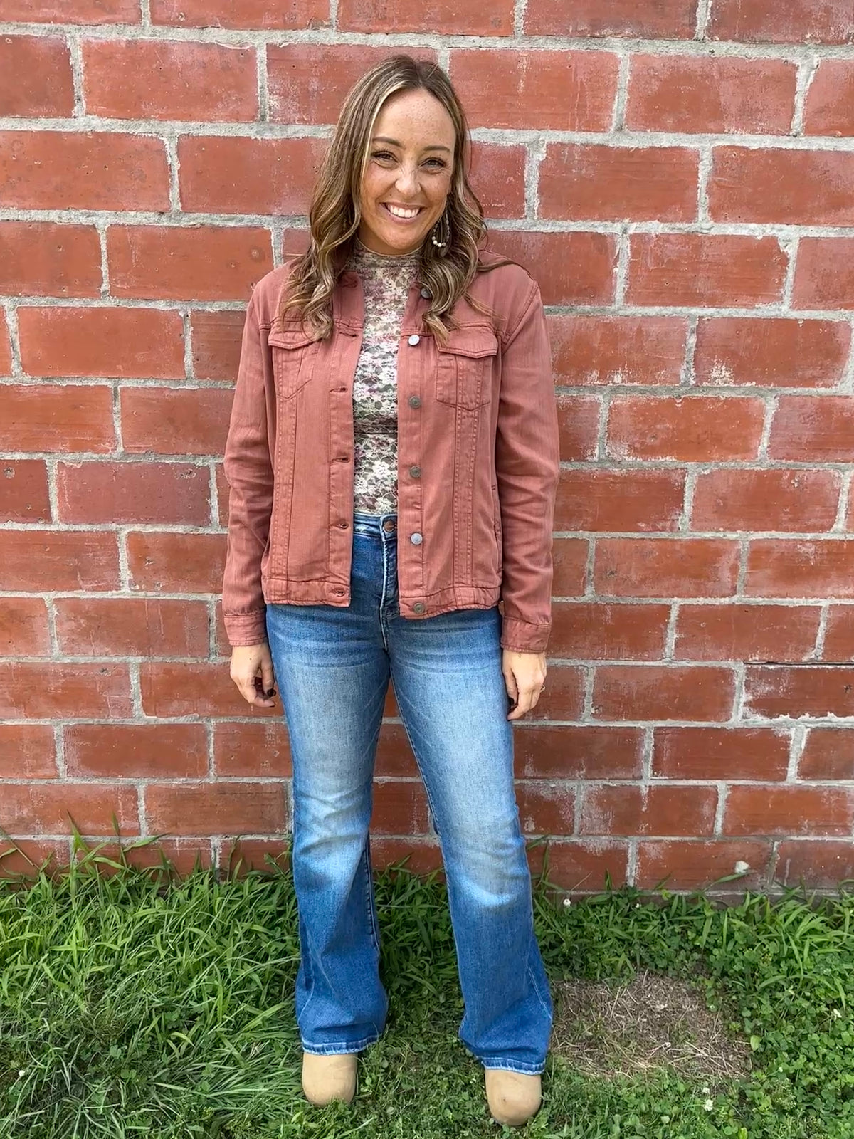 Beige Floral Lace Layering Top