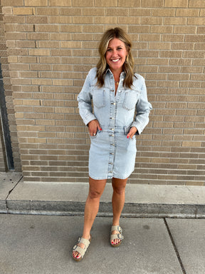 Mini Denim Dress
