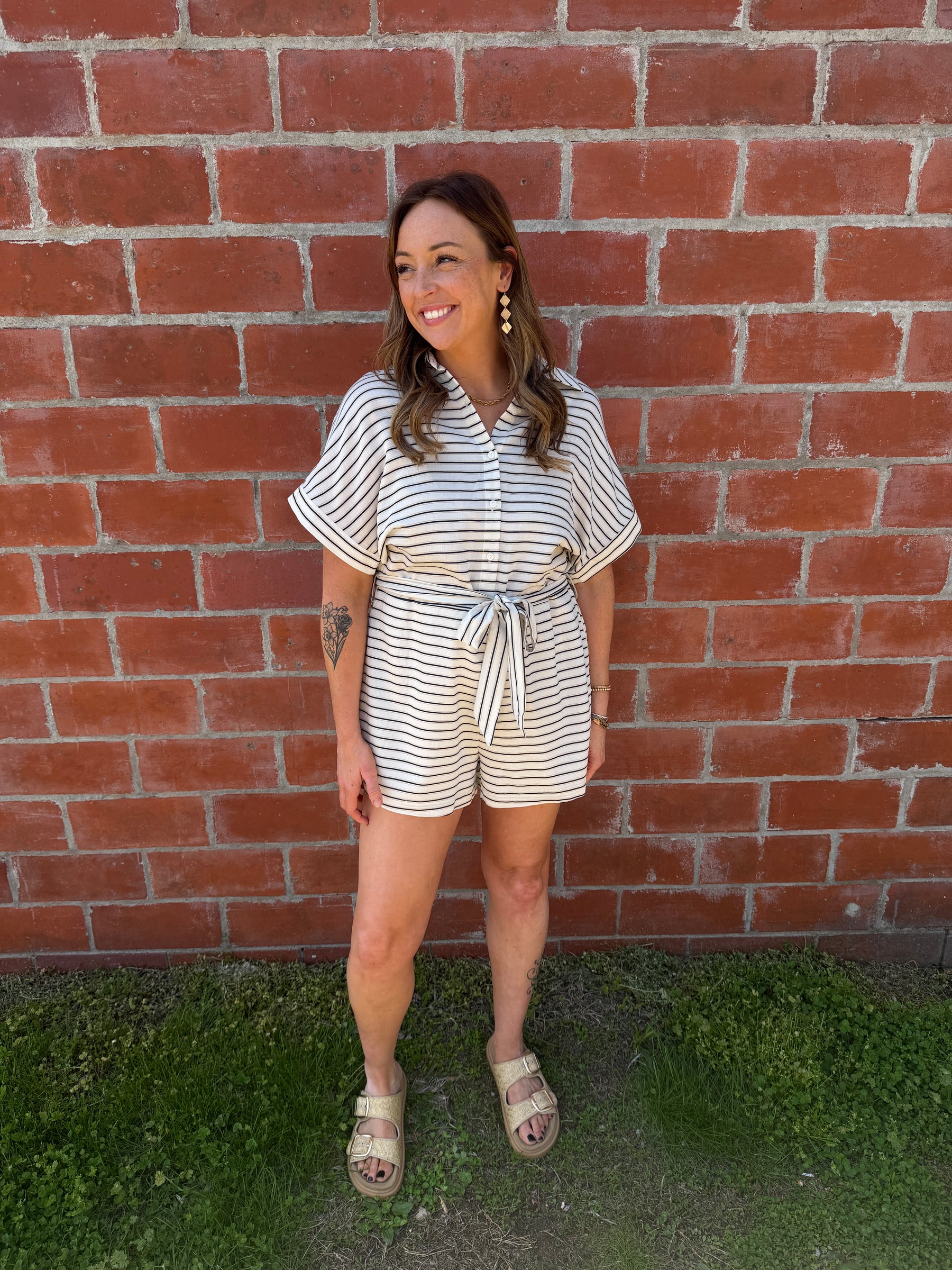Chic Stripe Romper