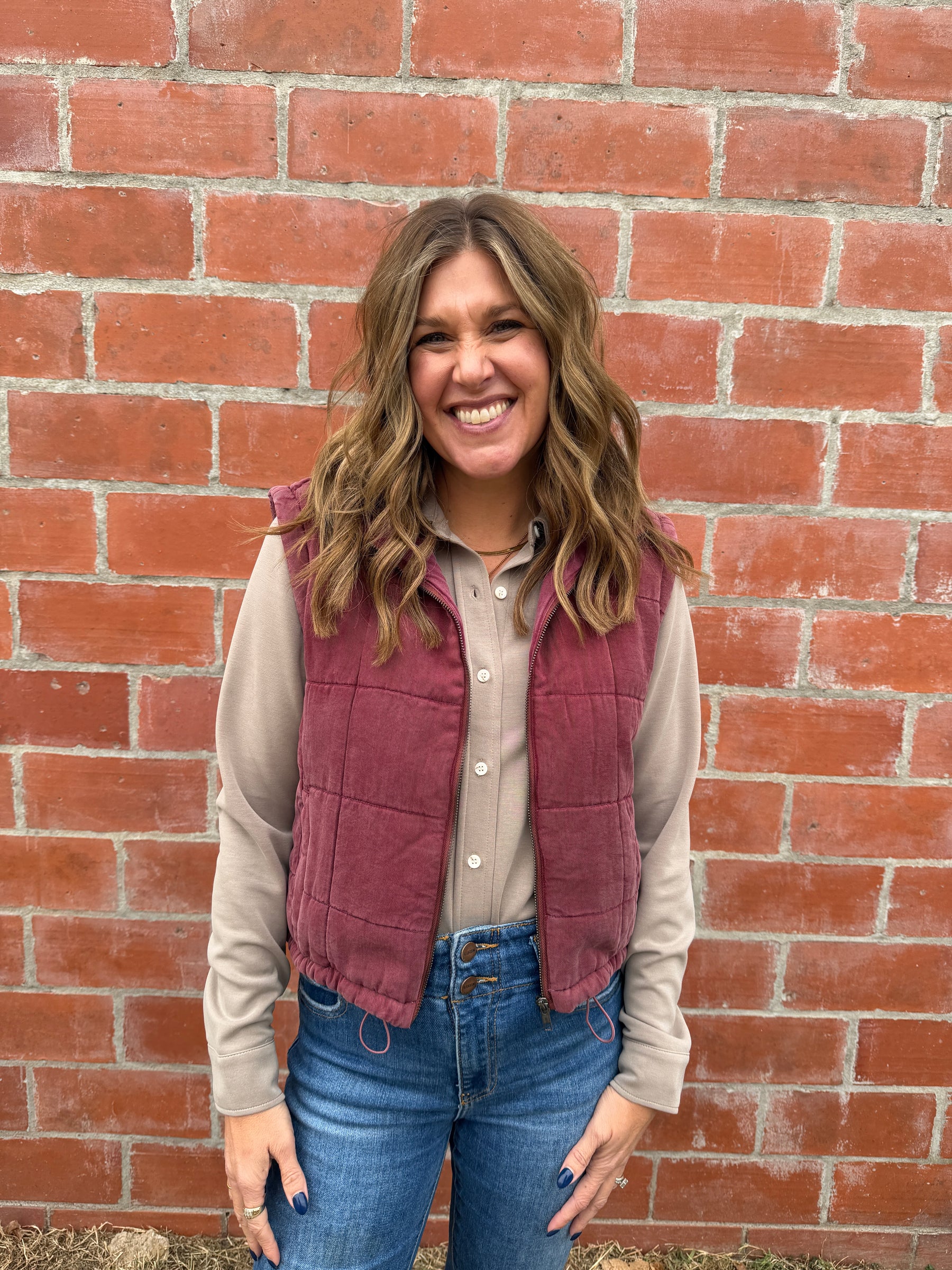 Brina Vest - Crushed Berry