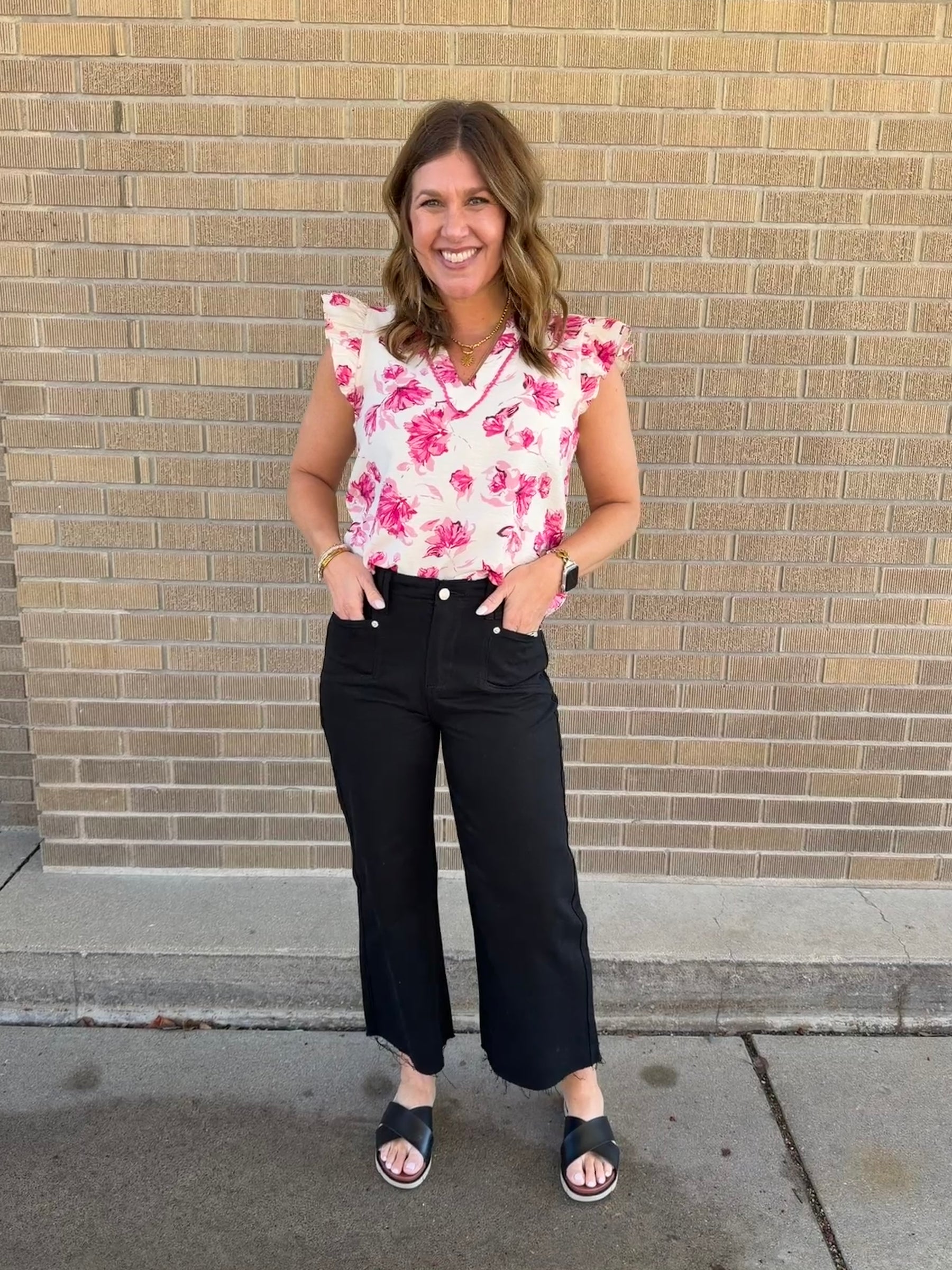 Pretty in Pink Floral Blouse
